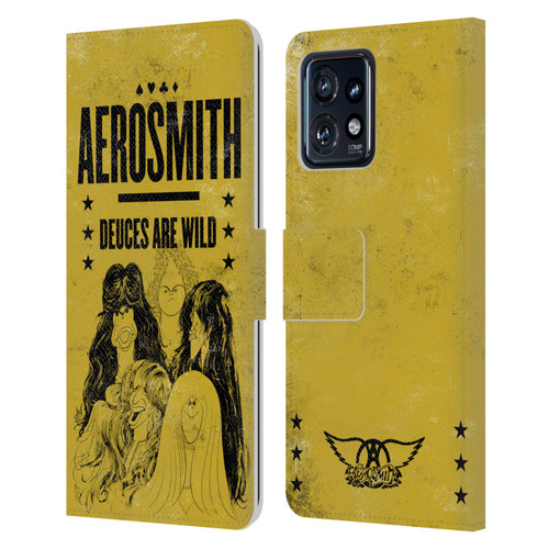 Aerosmith Classics Deuces Are Wild Leather Book Wallet Case Cover For Motorola Moto Edge 40 Pro