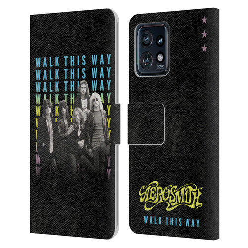 Aerosmith Classics Walk This Way Leather Book Wallet Case Cover For Motorola Moto Edge 40 Pro
