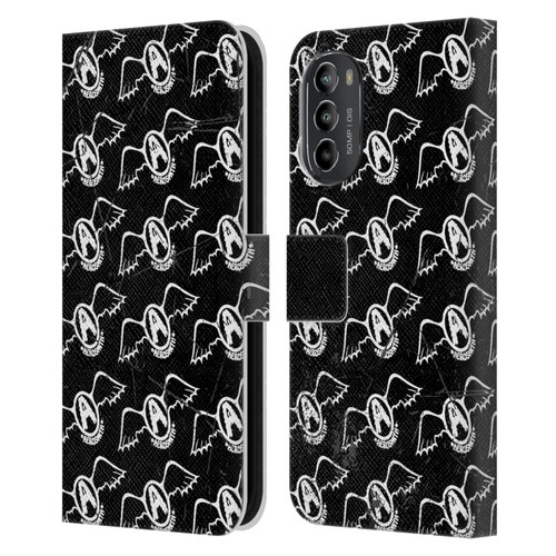 Aerosmith Classics Logo Pattern Leather Book Wallet Case Cover For Motorola Moto G82 5G