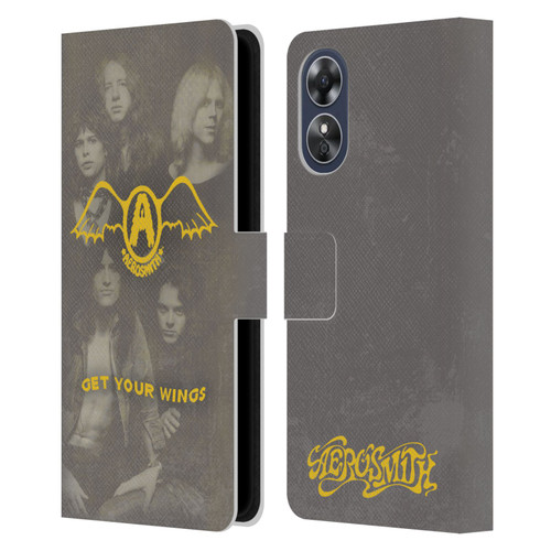 Aerosmith Classics Get Your Wings Leather Book Wallet Case Cover For OPPO A17