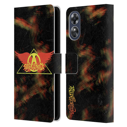 Aerosmith Classics Triangle Winged Leather Book Wallet Case Cover For OPPO A17