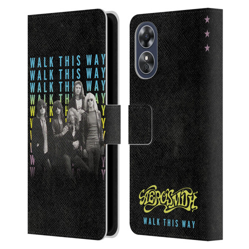 Aerosmith Classics Walk This Way Leather Book Wallet Case Cover For OPPO A17