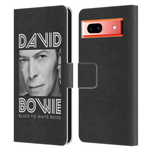 David Bowie Album Art Black Tie Leather Book Wallet Case Cover For Google Pixel 7a