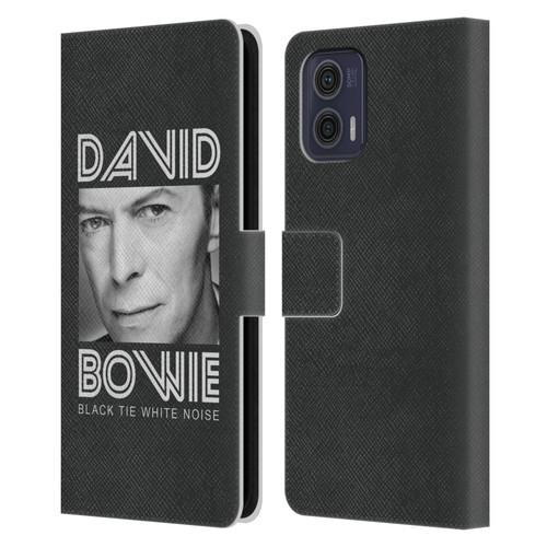 David Bowie Album Art Black Tie Leather Book Wallet Case Cover For Motorola Moto G73 5G
