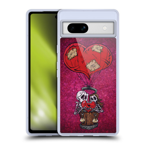David Lozeau Colourful Grunge Day Of The Dead Soft Gel Case for Google Pixel 7a