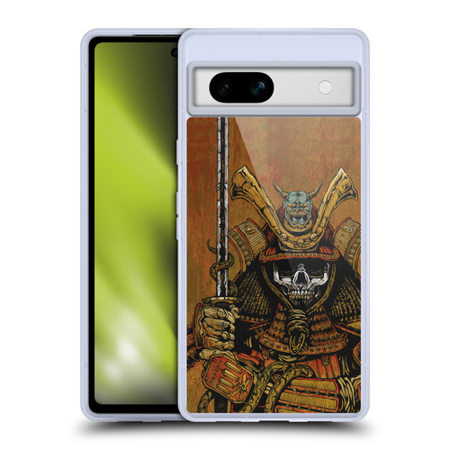 David Lozeau Colourful Grunge Samurai Soft Gel Case for Google Pixel 7a