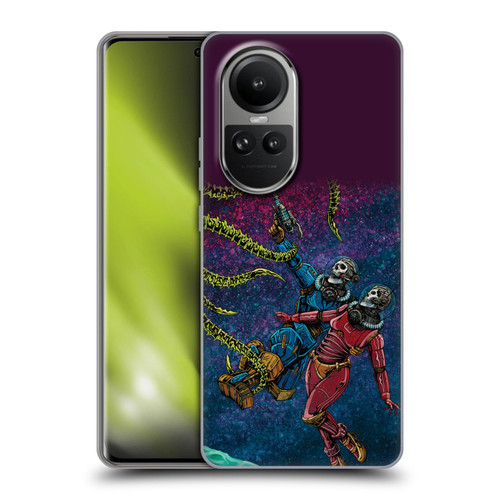 David Lozeau Colourful Grunge Astronaut Space Couple Love Soft Gel Case for OPPO Reno10 5G / Reno10 Pro 5G