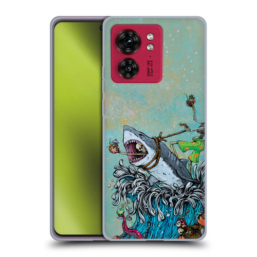 David Lozeau Colourful Art Surfing Soft Gel Case for Motorola Moto Edge 40