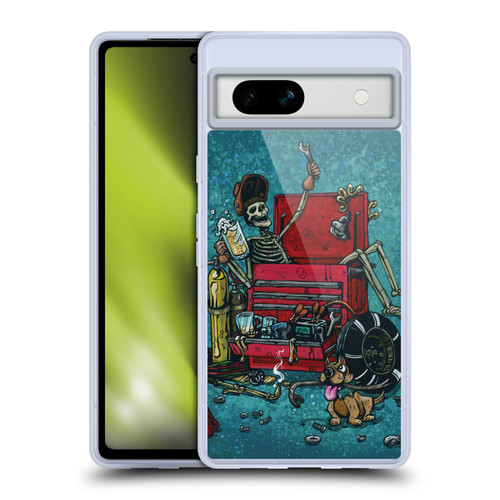 David Lozeau Colourful Art Garage Soft Gel Case for Google Pixel 7a
