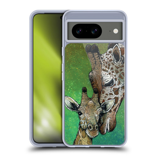 David Lozeau Colourful Art Giraffe Soft Gel Case for Google Pixel 8