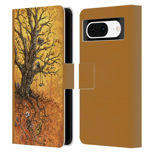David Lozeau Colourful Art Tree Of Life Leather Book Wallet Case Cover For Google Pixel 8