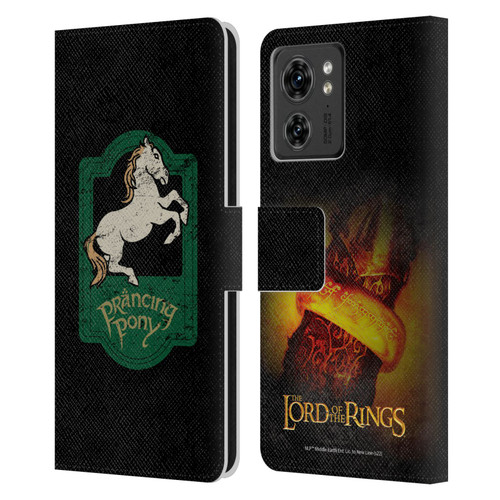 The Lord Of The Rings The Fellowship Of The Ring Graphics Prancing Pony Leather Book Wallet Case Cover For Motorola Moto Edge 40