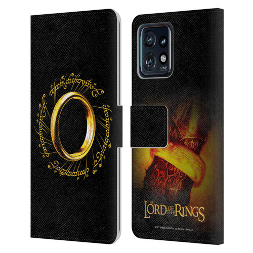 The Lord Of The Rings The Fellowship Of The Ring Graphics One Ring Leather Book Wallet Case Cover For Motorola Moto Edge 40 Pro
