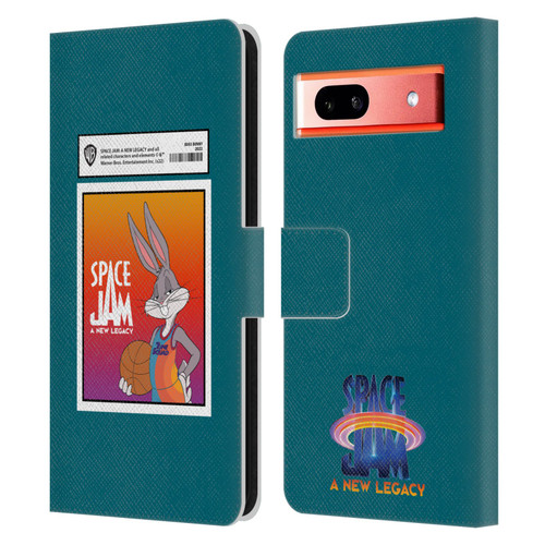 Space Jam: A New Legacy Graphics Bugs Bunny Card Leather Book Wallet Case Cover For Google Pixel 7a