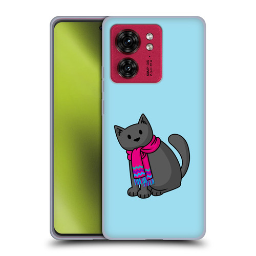 Beth Wilson Doodlecats Cold In A Scarf Soft Gel Case for Motorola Moto Edge 40