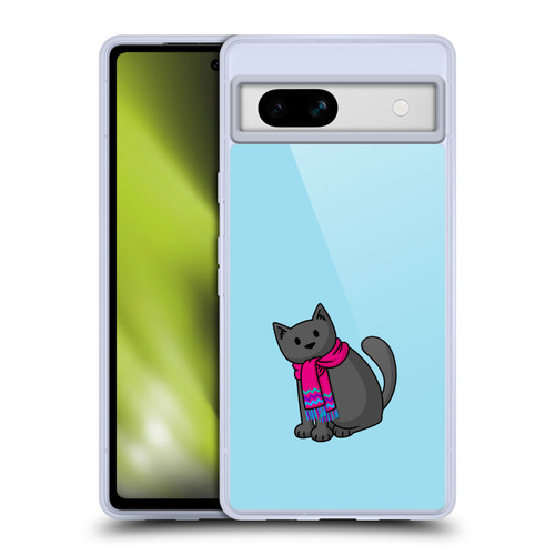 Beth Wilson Doodlecats Cold In A Scarf Soft Gel Case for Google Pixel 7a