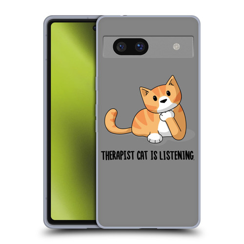 Beth Wilson Doodle Cats 2 Therapist Soft Gel Case for Google Pixel 7a