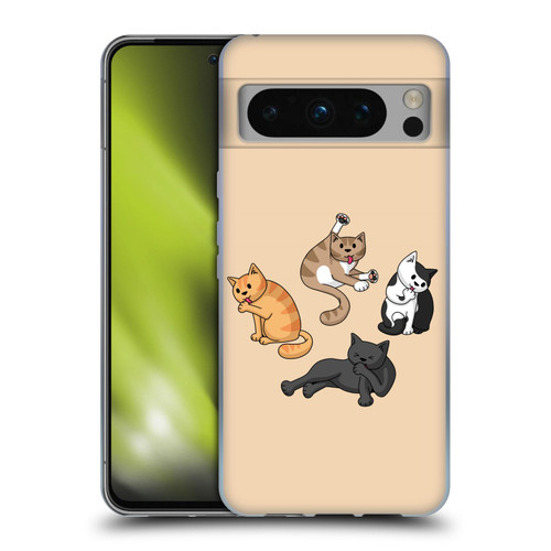 Beth Wilson Doodle Cats 2 Washing Time Soft Gel Case for Google Pixel 8 Pro