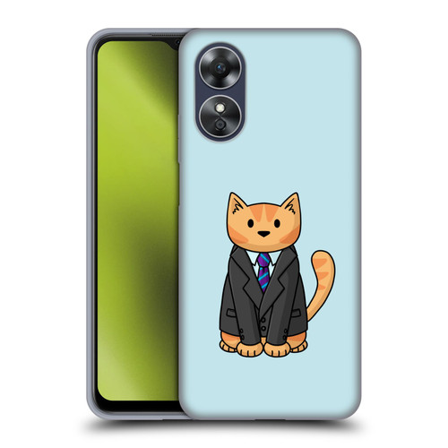 Beth Wilson Doodle Cats 2 Business Suit Soft Gel Case for OPPO A17