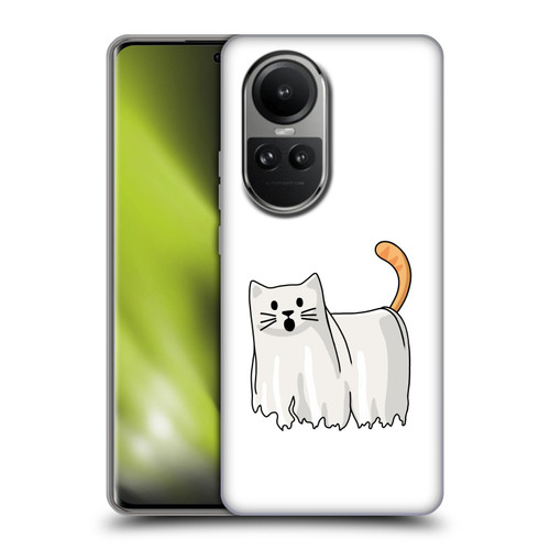 Beth Wilson Doodle Cats 2 Halloween Ghost Soft Gel Case for OPPO Reno10 5G / Reno10 Pro 5G