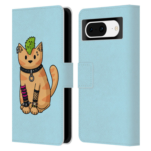 Beth Wilson Doodlecats Punk 2 Leather Book Wallet Case Cover For Google Pixel 8