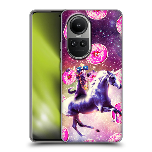 Random Galaxy Mixed Designs Thug Cat Riding Unicorn Soft Gel Case for OPPO Reno10 5G / Reno10 Pro 5G