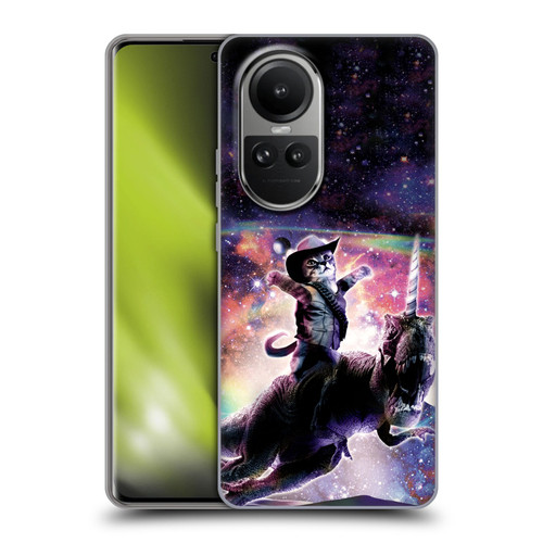 Random Galaxy Space Cat Dinosaur Unicorn Soft Gel Case for OPPO Reno10 5G / Reno10 Pro 5G