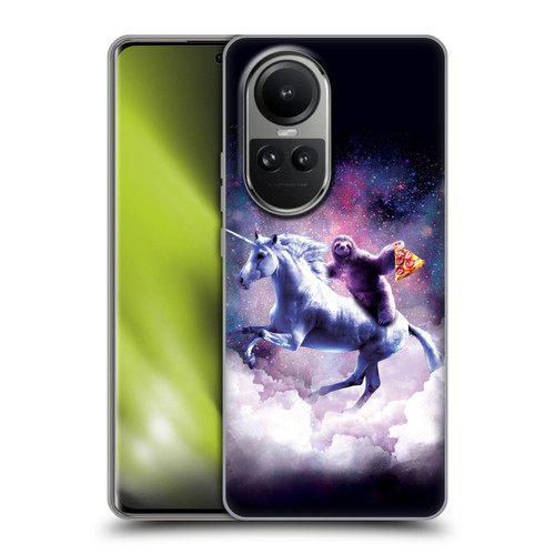 Random Galaxy Space Unicorn Ride Pizza Sloth Soft Gel Case for OPPO Reno10 5G / Reno10 Pro 5G