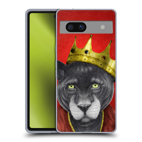 Barruf Animals The King Panther Soft Gel Case for Google Pixel 7a