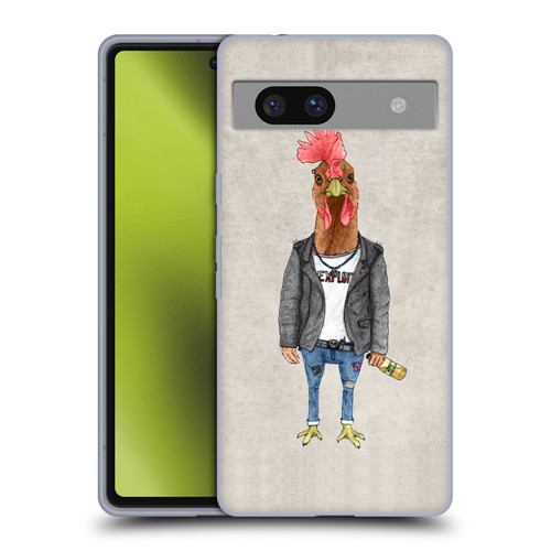 Barruf Animals Punk Rooster Soft Gel Case for Google Pixel 7a