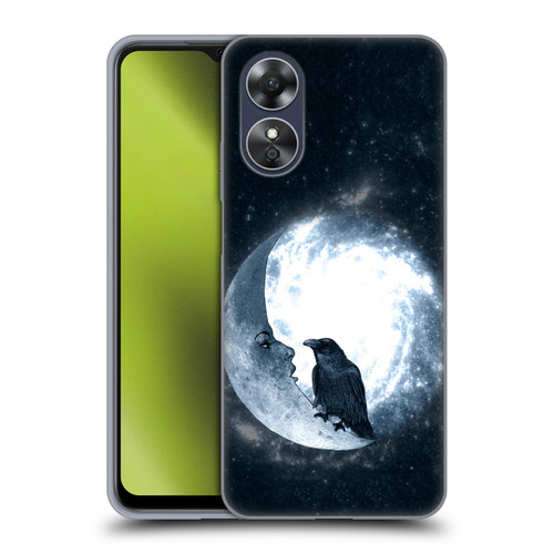 Barruf Animals Crow and Its Moon Soft Gel Case for OPPO A17