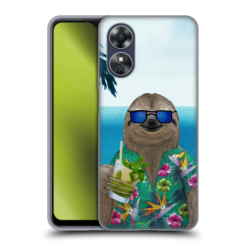 Barruf Animals Sloth In Summer Soft Gel Case for OPPO A17
