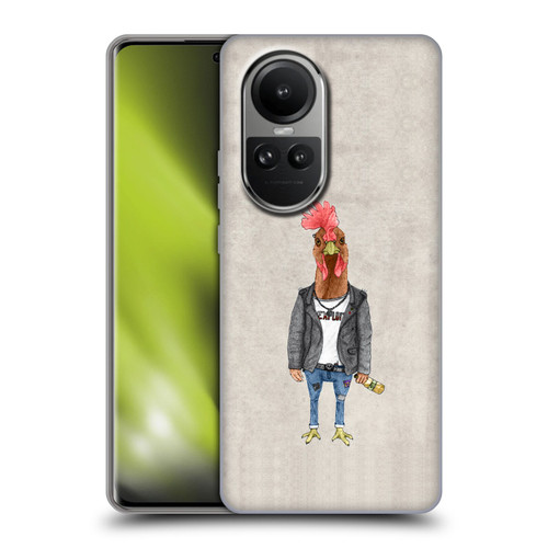 Barruf Animals Punk Rooster Soft Gel Case for OPPO Reno10 5G / Reno10 Pro 5G