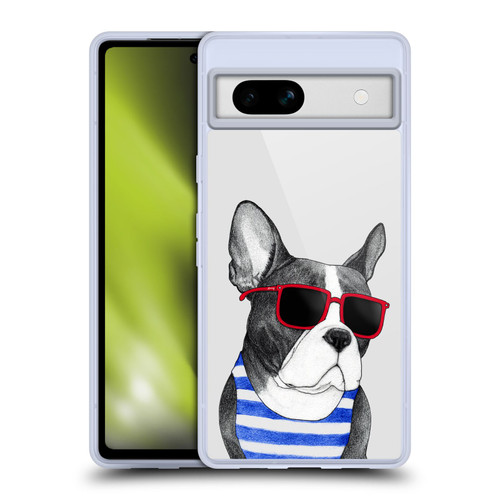Barruf Dogs Frenchie Summer Style Soft Gel Case for Google Pixel 7a