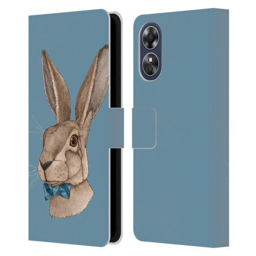 Barruf Animals Hare Leather Book Wallet Case Cover For OPPO A17