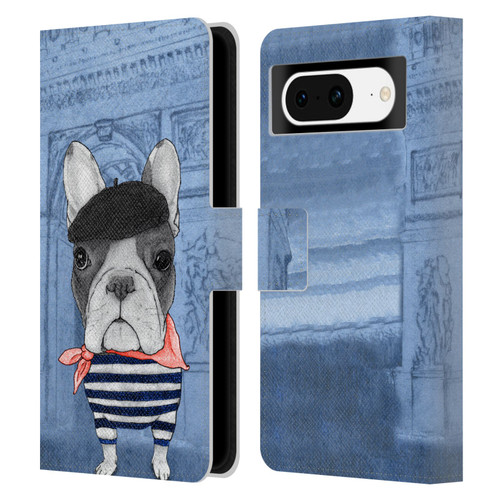 Barruf Dogs French Bulldog Leather Book Wallet Case Cover For Google Pixel 8