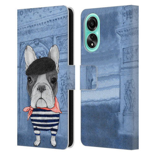 Barruf Dogs French Bulldog Leather Book Wallet Case Cover For OPPO A78 4G