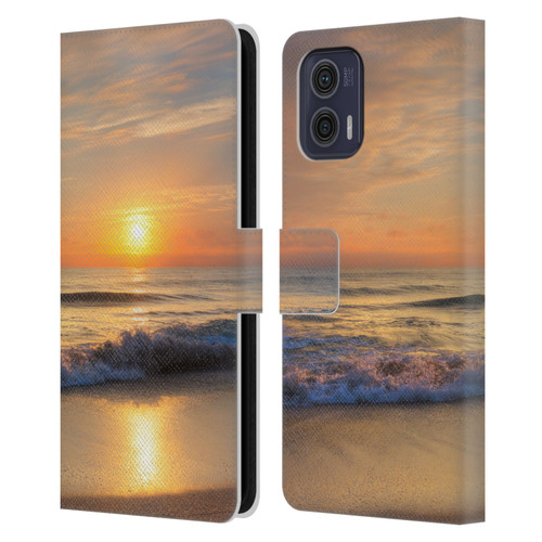 Celebrate Life Gallery Beaches Breathtaking Leather Book Wallet Case Cover For Motorola Moto G73 5G