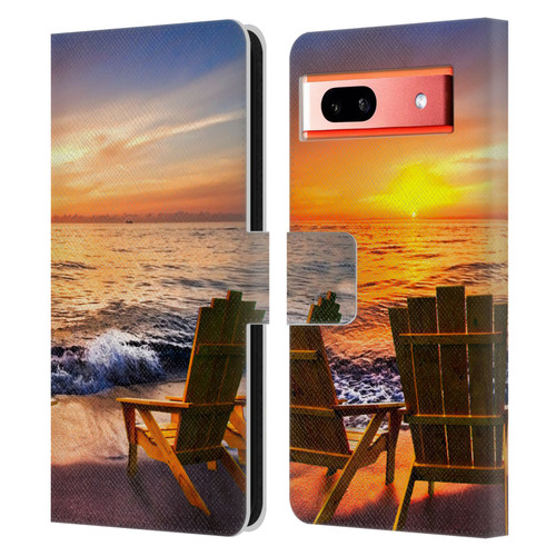 Celebrate Life Gallery Beaches 2 Sea Dreams III Leather Book Wallet Case Cover For Google Pixel 7a
