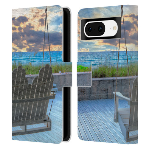 Celebrate Life Gallery Beaches 2 Swing Leather Book Wallet Case Cover For Google Pixel 8