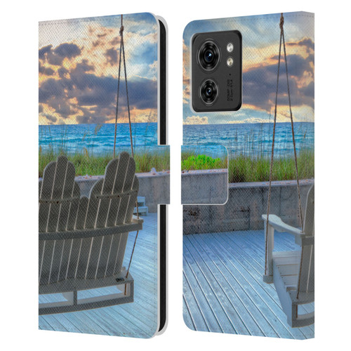 Celebrate Life Gallery Beaches 2 Swing Leather Book Wallet Case Cover For Motorola Moto Edge 40