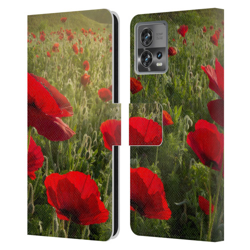 Celebrate Life Gallery Florals Waiting For The Morning Leather Book Wallet Case Cover For Motorola Moto Edge 30 Fusion