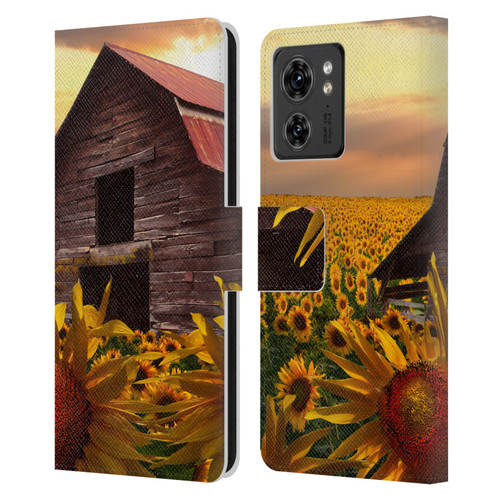 Celebrate Life Gallery Florals Sunflower Dance Leather Book Wallet Case Cover For Motorola Moto Edge 40