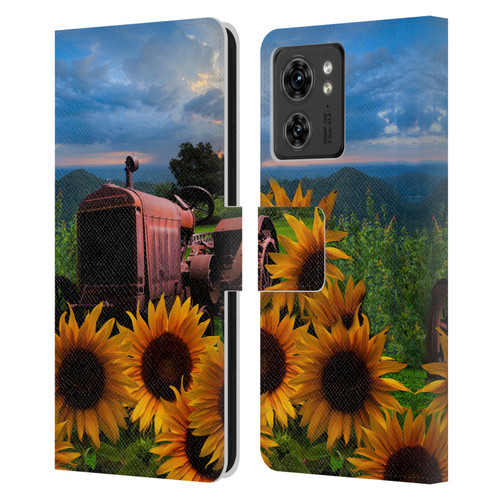 Celebrate Life Gallery Florals Tractor Heaven Leather Book Wallet Case Cover For Motorola Moto Edge 40