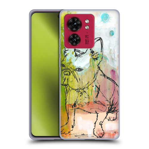 Wyanne Animals French Bulldog Sketch Soft Gel Case for Motorola Moto Edge 40