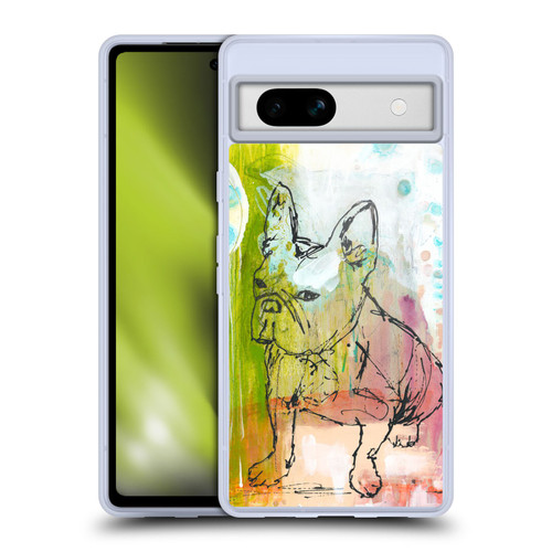 Wyanne Animals French Bulldog Sketch Soft Gel Case for Google Pixel 7a