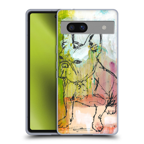 Wyanne Animals French Bulldog Sketch Soft Gel Case for Google Pixel 7a