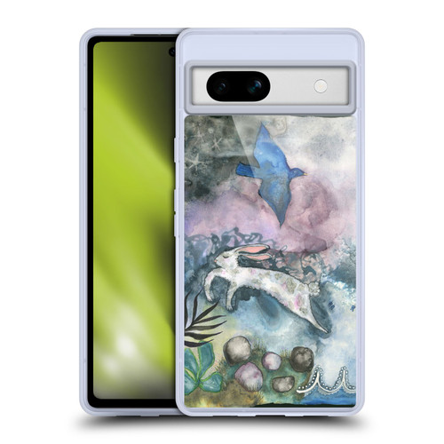 Wyanne Animals Bird and Rabbit Soft Gel Case for Google Pixel 7a