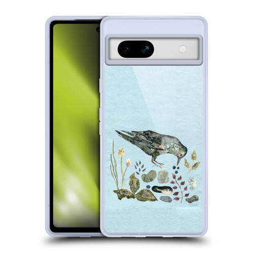 Wyanne Birds Fallen Blueberries Soft Gel Case for Google Pixel 7a