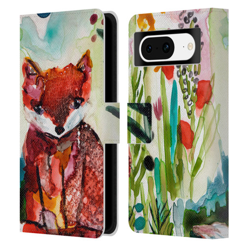 Wyanne Animals Baby Fox In The Garden Leather Book Wallet Case Cover For Google Pixel 8